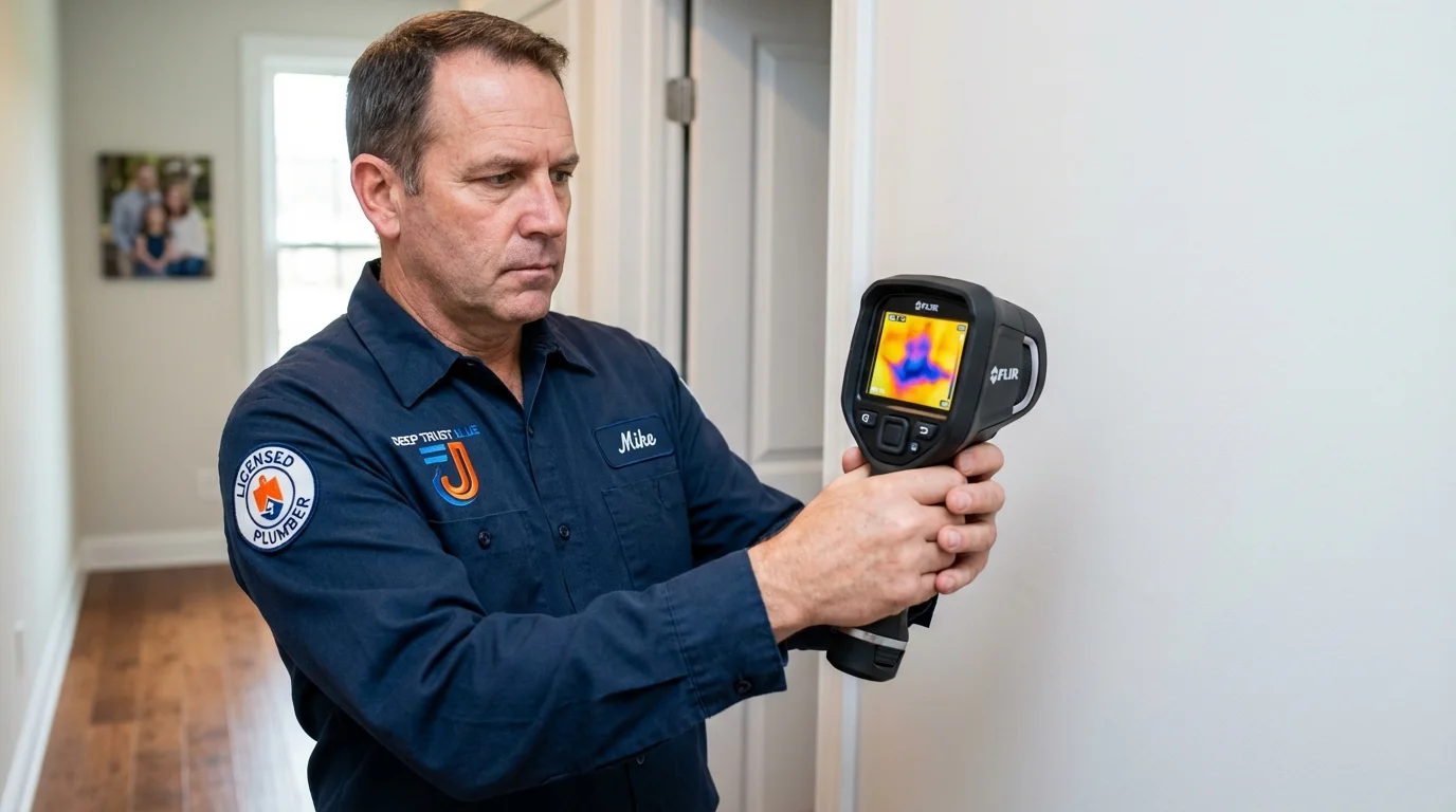 Thermal imaging leak detection by Johns Plumbing LLC in Hubbard Lake